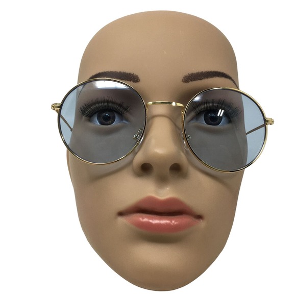 John Lennon Classic Circle Round Style Sunglasses, Unisex Blue - Picture 1 of 6